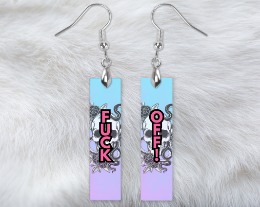 Fuck Off Bar Earrings