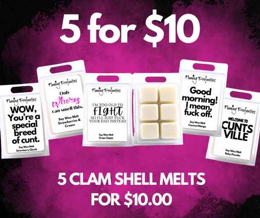 5 FOR $10.00 Clam Shell Melts