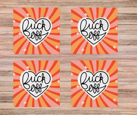 Fuck off Coasters ( set of 4 )