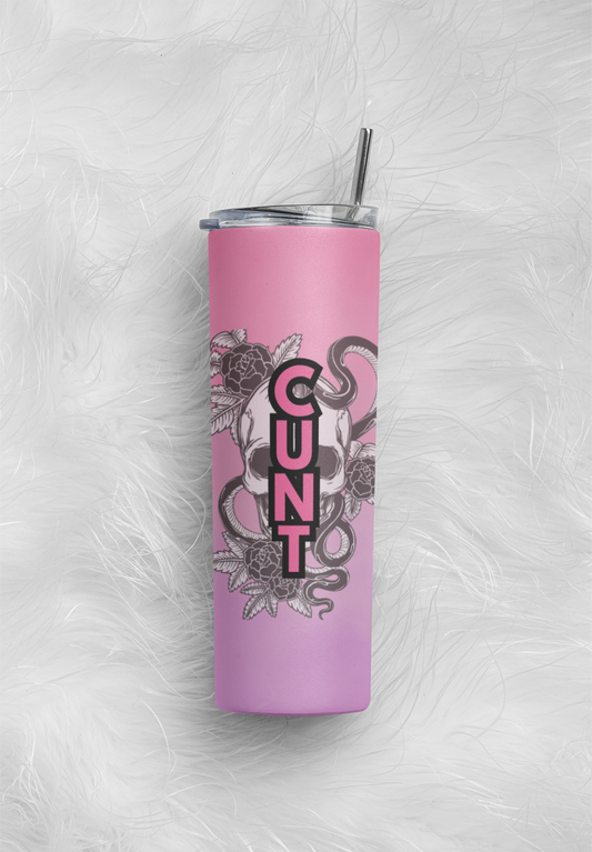 Cunt - skull and snakes 20Oz Tumbler.