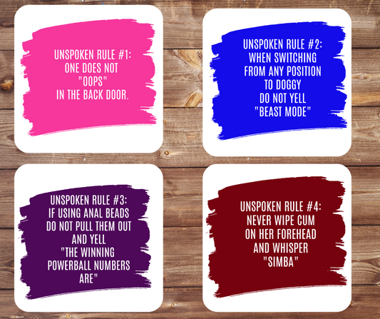 Unspoken Rules Coasters ( set of 4 )